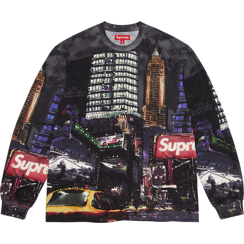 Supreme Skyline Sequin Long Sleeve T-Shirt